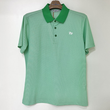 [행복한백화점][팜스프링스]배색 포인트 반팔 카라 티셔츠 그린 남성 STSM252172