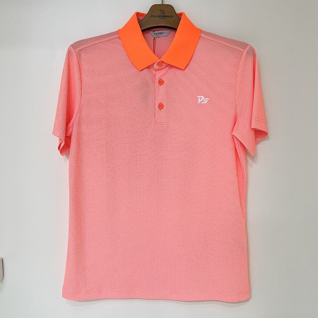 [행복한백화점][팜스프링스]배색 포인트 반팔 카라 티셔츠 오렌지 남성 STSM252172