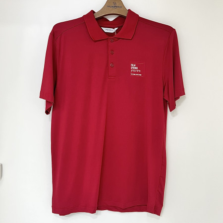 [행복한백화점][팜스프링스]로고 반팔 카라 티셔츠 레드 남성 STSM252170