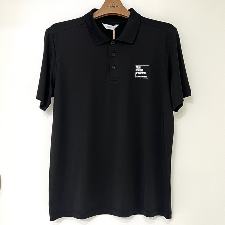 [행복한백화점][팜스프링스]로고 반팔 카라 티셔츠 블랙 남성 STSM252170