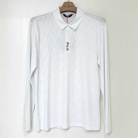 [행복한백화점][팜스프링스]세로 패턴 카라 티셔츠 화이트 남성 STSM251103