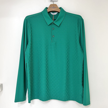 [행복한백화점][팜스프링스]로고 패턴 카라 티셔츠 그린 남성 STSM251104