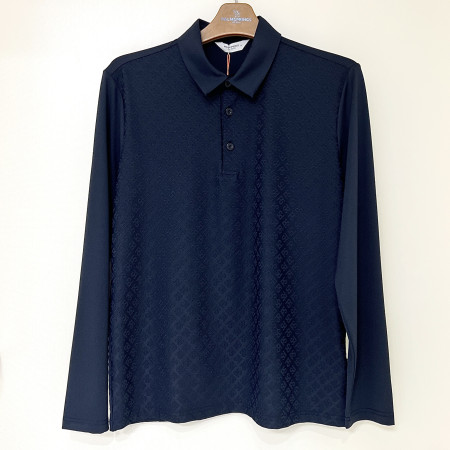 [행복한백화점][팜스프링스]로고 패턴 카라 티셔츠 네이비 남성 STSM251104