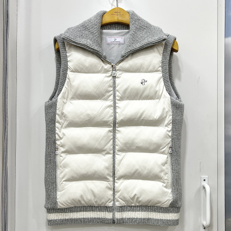 [행복한백화점][루이까스텔]아이루카 하이브리드 오버에리 니트 패딩 조끼 베스트 아이보리 여성 7FDVT032