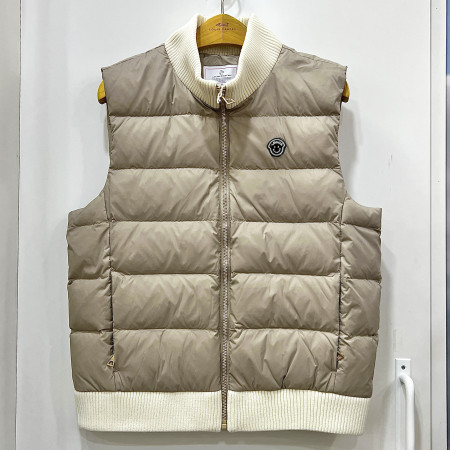 [행복한백화점][루이까스텔]에리밑단시보리 덕다운 조끼 베스트 베이지 여성 7LEJP006