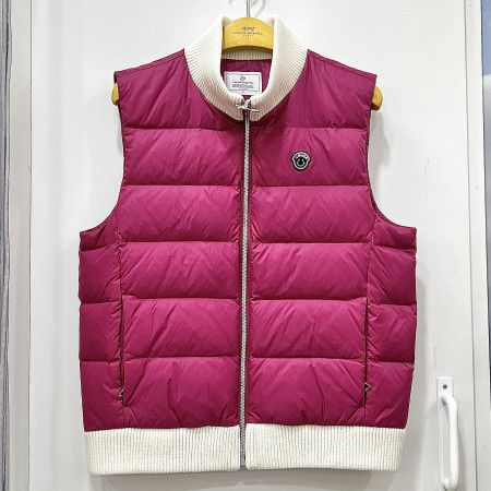 [행복한백화점][루이까스텔]에리밑단시보리 덕다운 조끼 베스트 핑크 여성 7LEJP006