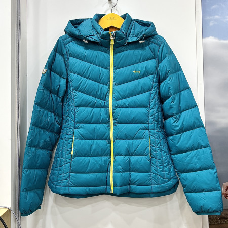 [행복한백화점][루이까스텔]기본핏 구스다운 후드 점퍼 터키블루 여성 7LDJP905