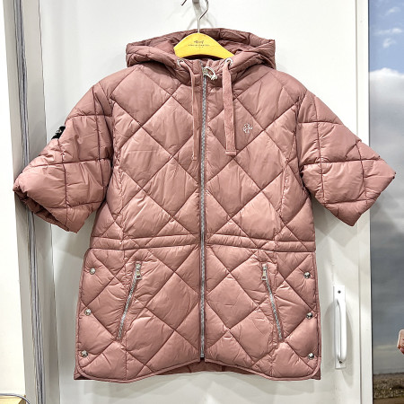 [행복한백화점][루이까스텔]루즈핏 반팔형 볼패딩 점퍼 핑크 여성 7LEJP003