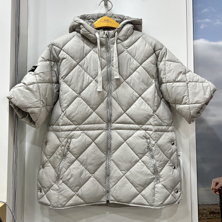 [행복한백화점][루이까스텔]루즈핏 반팔형 볼패딩 점퍼 라이트그레이 여성 7LEJP003