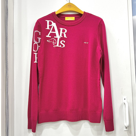 [행복한백화점][루이까스텔]시그니처 원포인트 라운드 니트 티셔츠 핑크 여성 7LESW904