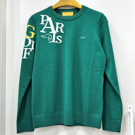 [행복한백화점][루이까스텔]시그니처 원포인트 라운드 니트 티셔츠 그린 여성 7LESW904