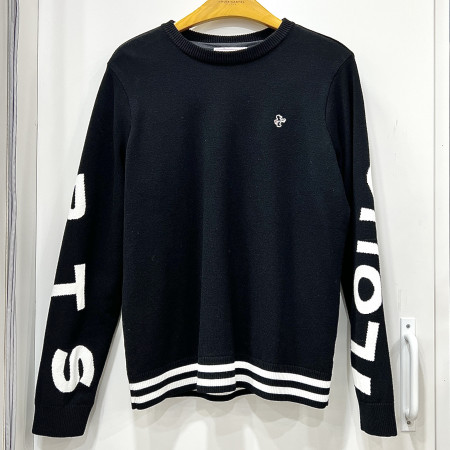 [행복한백화점][루이까스텔]레터링 하트 인타샤 방풍 스웨터 블랙 여성 7LESW003