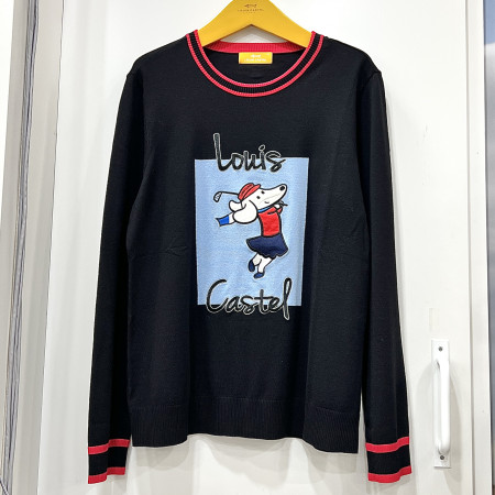 [행복한백화점][루이까스텔]루카 자수 니트 블랙 여성 7LDSW937