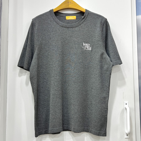 [행복한백화점][루이까스텔]솔리드 반팔 스웨터 다크그레이 여성 7LESW903