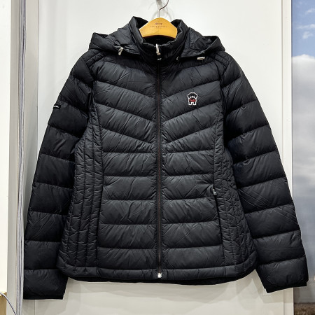 [행복한백화점][루이까스텔]기본핏 경량 구스다운 점퍼 블랙 여성 7LEJP905