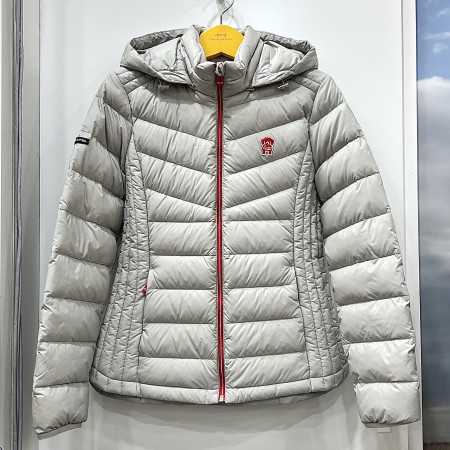 [행복한백화점][루이까스텔]기본핏 경량 구스다운 점퍼 라이트그레이 여성 7LEJP905