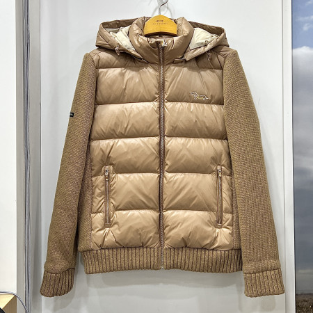 [행복한백화점][루이까스텔]기본핏 니트 하이브리드 덕다운 점퍼 베이지 여성 7LEJP001