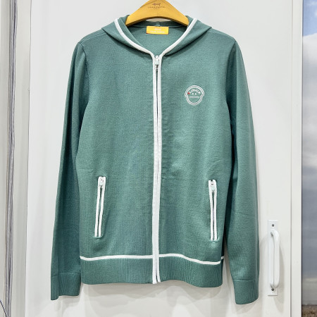 [행복한백화점][루이까스텔]파이핑 포인트 후드 집업 스웨터 카키 여성 7LESW001