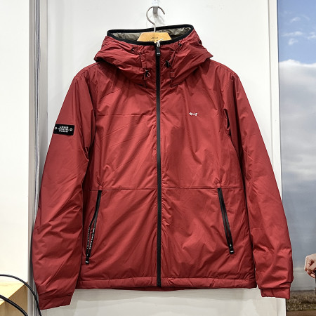 [행복한백화점][루이까스텔]기본핏 직결후드 다운 점퍼 레드 남성 7MEJP002