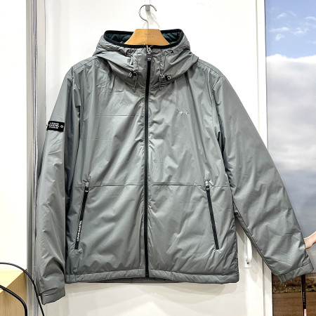 [행복한백화점][루이까스텔]기본핏 직결후드 다운 점퍼 라이트그레이 남성 7MEJP002