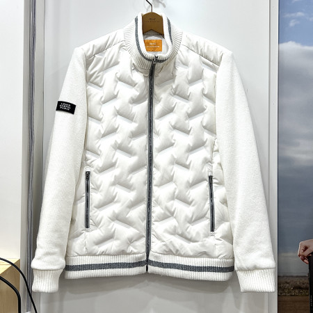 [행복한백화점][루이까스텔]니트 하이브리드 튜브다운 점퍼 화이트 남성 7MEJP001