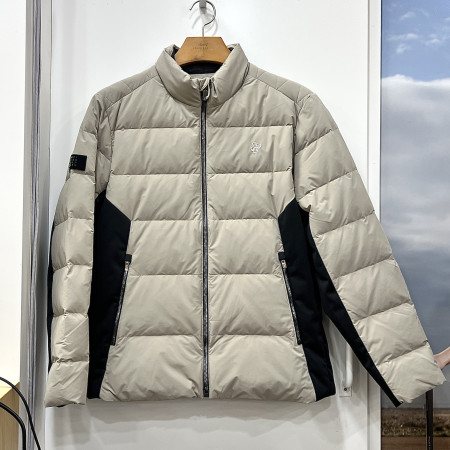 [행복한백화점][루이까스텔]등판 엠보자수 머스코비 덕다운 점퍼 베이지 남성 7MEJP005