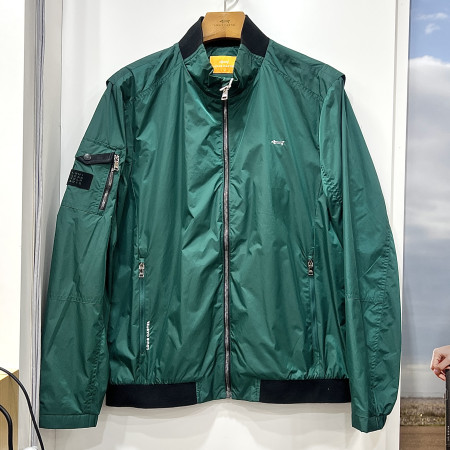 [행복한백화점][루이까스텔]일본소재 에리밑단 시보리 점퍼 그린 남성 7MEJP901