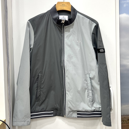 [행복한백화점][루이까스텔]컬러배색 블루종 바람막이 점퍼 다크그레이 남성 7GDJP931