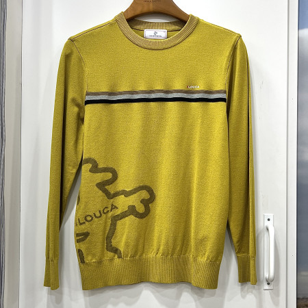 [행복한백화점][루이까스텔]아이루카 인타샤 얇은 스트라이프 니트 스웨터 옐로우 남성 7MESW904