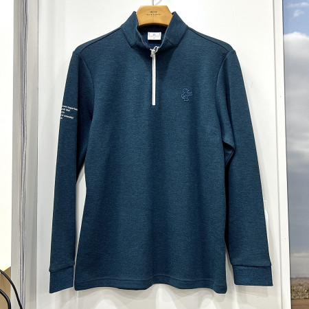 [행복한백화점][루이까스텔]C/P PK 볼륨자수 하프 집업 티셔츠 터키블루 남성 7METS912