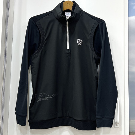 [행복한백화점][루이까스텔]우븐 홑겹 2중에리 반터틀 티셔츠 블랙 남성 7METS913