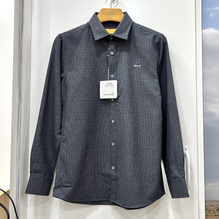 [행복한백화점][루이까스텔]잔체크 견보루 레터링 자수 셔츠 블랙 남성 7MESH901