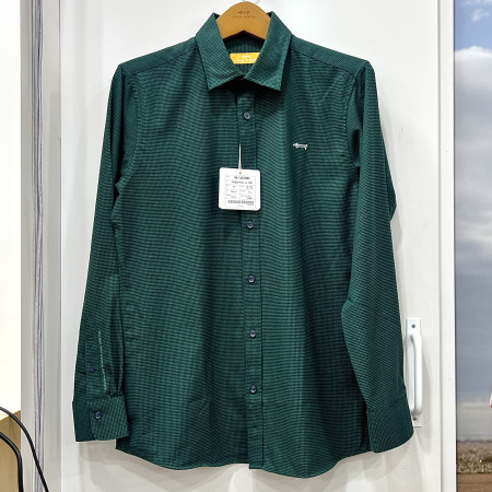 [행복한백화점][루이까스텔]잔체크 견보루 레터링 자수 셔츠 그린 남성 7MESH901