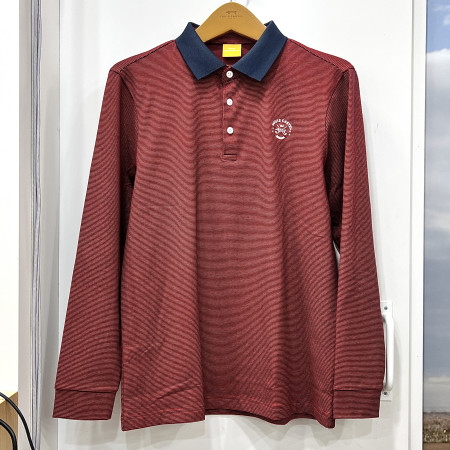 [행복한백화점][루이까스텔]기모 스트라이프 3도배색 YOKO 티셔츠 오렌지 남성 7METS909