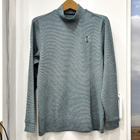 [행복한백화점][루이까스텔]기모 스트라이프 반터틀 티셔츠 그린 남성 7METS908