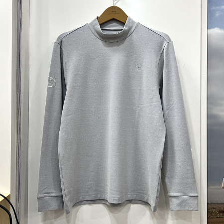 [행복한백화점][루이까스텔]소매자수 포인트 기모 반터틀 티셔츠 라이트그레이 남성 7METS906