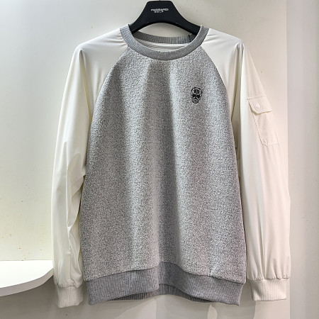 [행복한백화점][파사디]소매패딩 하이브리드 라운드 티셔츠 멜란지그레이 남성 Q24FTP005X