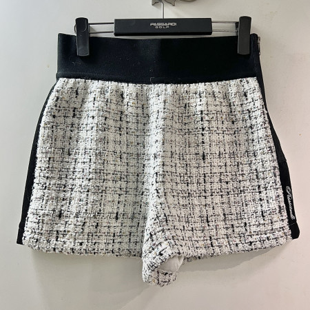 [행복한백화점][파사디]트위드 허리밴드 숏팬츠 화이트 여성 바지 P24FSP543S