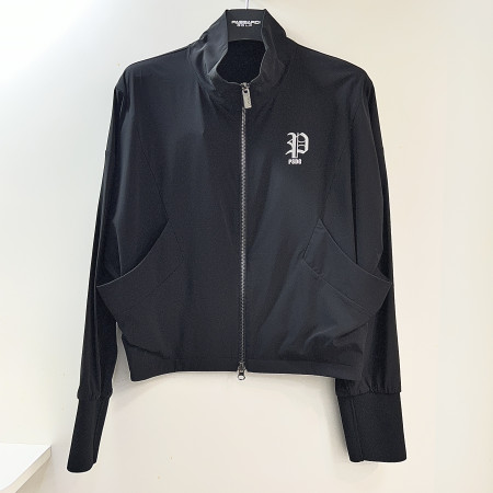 [행복한백화점][파사디]하이넥 드랍 소매 집업 점퍼 블랙 여성 P25SWJ701X