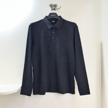 [행복한백화점][파사디]로고변형패턴 자카드 제에리 티셔츠 블랙 남성 Q25STY032M