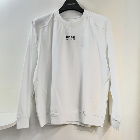 [행복한백화점][파사디]우븐패치 라운드 맨투맨 티셔츠 화이트 남성 Q25STP002M