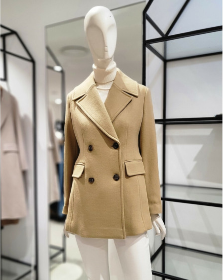 [행복한백화점][SI]더블 버튼 데일리 카라 하프코트  SFHAY2632