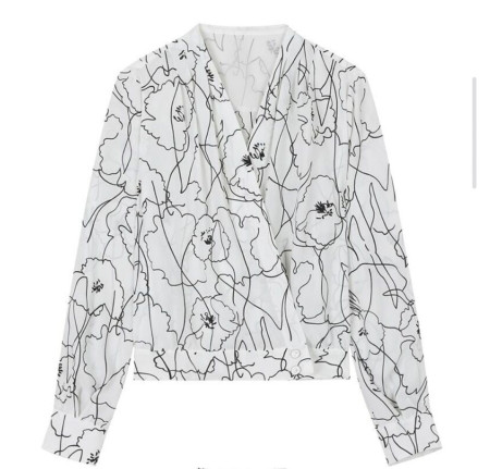 [행복한백화점][SI]플라워랩 블라우스  SIBAC2411