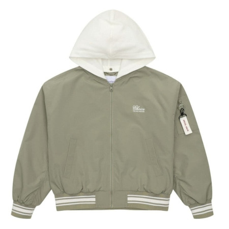 [행복한백화점][에꼴리에]라이트카키 셔링 후드점퍼 25A1151