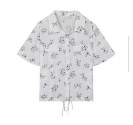 [행복한백화점][SI]플라워 시스루 블라우스   SIBAE2455