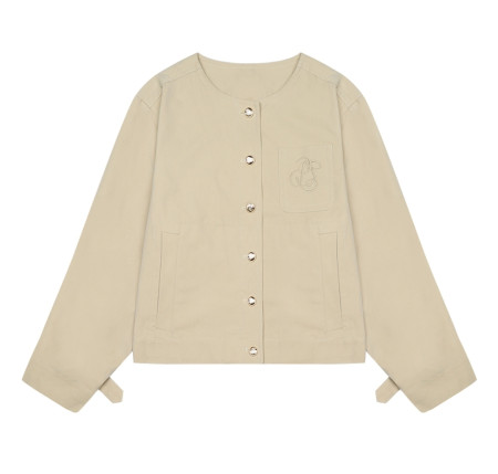 [행복한백화점][SI]노카라 라운드넥 자켓  SKMAC0192