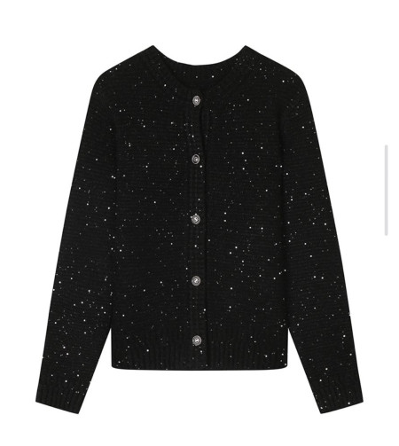 [행복한백화점][SI]스팽글 짜임 버튼 니트가디건   SJCCY2924