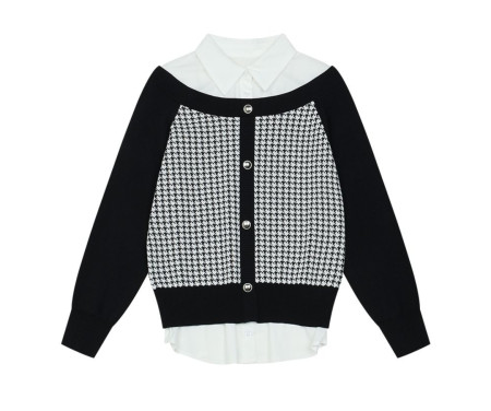 [행복한백화점][SI]셔츠 레이어드   니트 탑  SLUCI2910