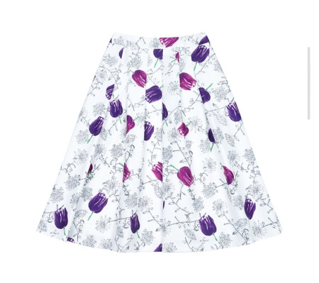 [행복한백화점][SI]플라워 핀턱 플레어 스커트 SKSAB2302