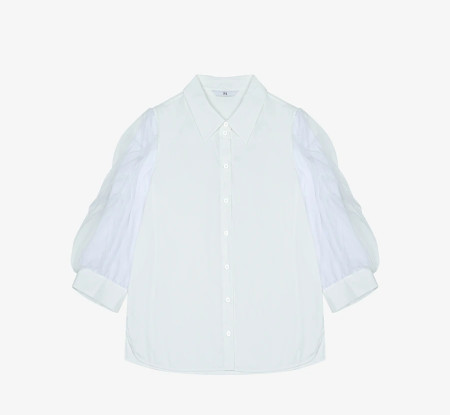 [행복한백화점][SI]쉬폰 배색 블라우스  SKBAD2411